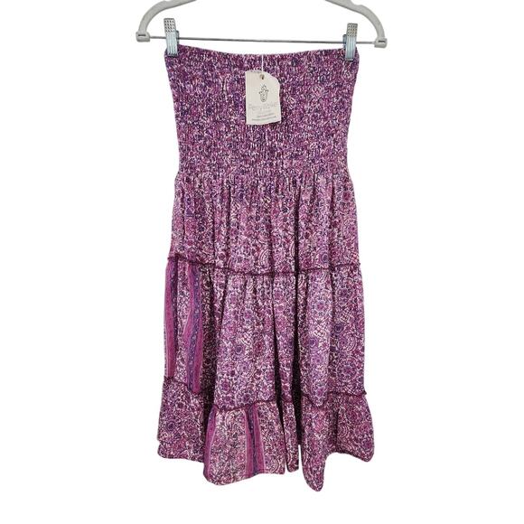 New NWT Perry Walker‎ Collective Silk Blend Floral Strapless Dress One Size - Picture 1 of 6